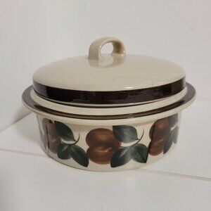 Vintage 70's Arabia of Finland Ruija Hand Painted Stoneware Casserole #12